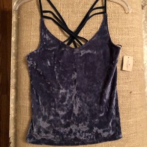 American Eagle Outfitters velvet crop top